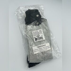 Haband Battery Heated Socks Gray With Black Band Size 9M NWT